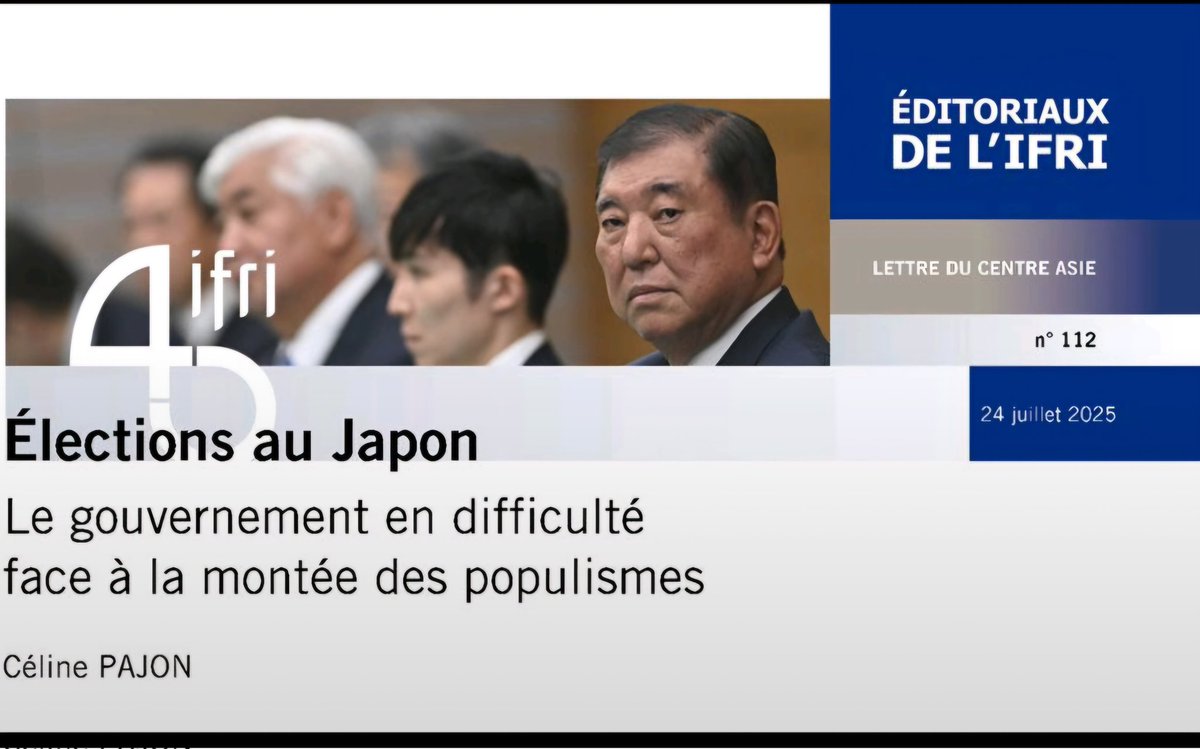 🏮 Assiste-t-on à une vague populiste au #Japon?  L'archipel entre t-il dans une instabilité gouvernementale de long-terme? 
👉 Retrouvez mon analyse des résultats des #élections partielles de dimanche dernier au Japon pour <a href="/IFRI_/">Institut français des relations internationales</a> 
 ifri.org/fr/editoriaux/…