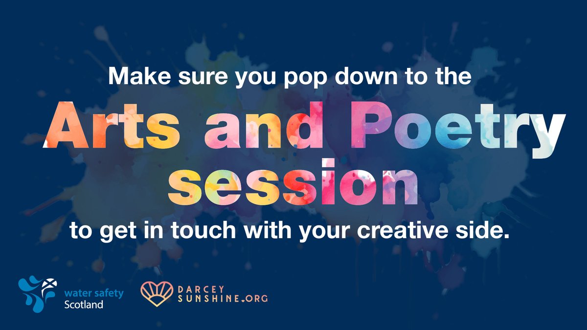 WaterSafetyScot's tweet image. Make sure you pop down to the Arts and Poetry session to get in touch with your creative side.
#WaterSafety
#DrowningPrevention