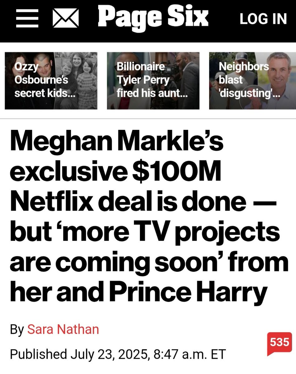 Queeney61's tweet image. It was too good to be true. 🤨 As Page Six exclusively revealed earlier this month, the Duke and Duchess of Sussex are poised to sign a first-look deal with the streamer when their exclusive deal ends later this year.
They are set to follow in the footsteps of former President…