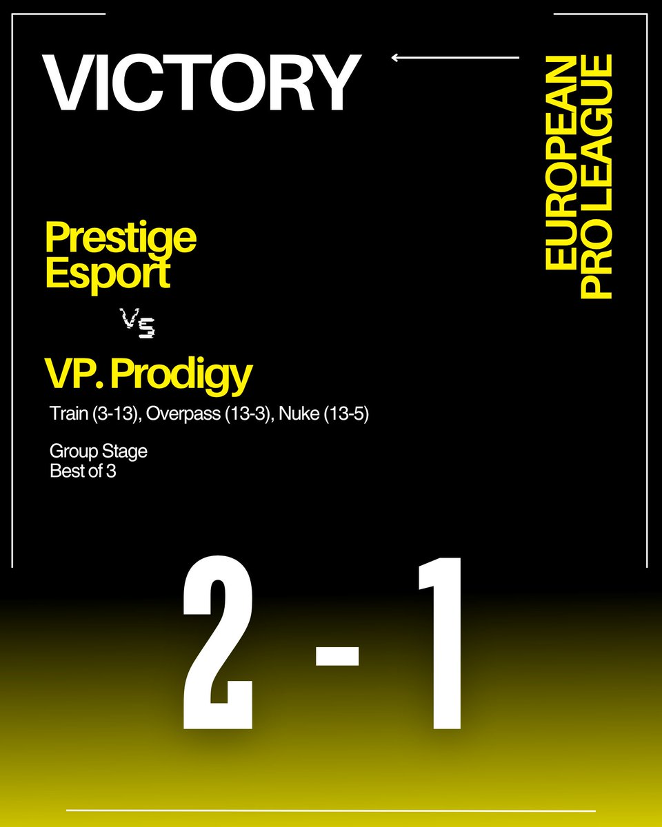 Team__Prestige's tweet image. Advanced to the playoffs 🫡
WP @VPProdigy