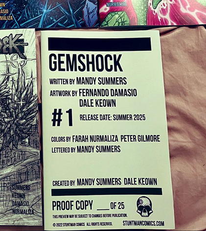 WartTheWizard's tweet photo. Don't miss your chance to grab a PROOF COPY of Gemshock #1! They're signed and limited to only 25! They're going to be super rare so it's possible to make some extra cash on one! Shoot me a DM for details! https://t.co/wNF1tNsXNK