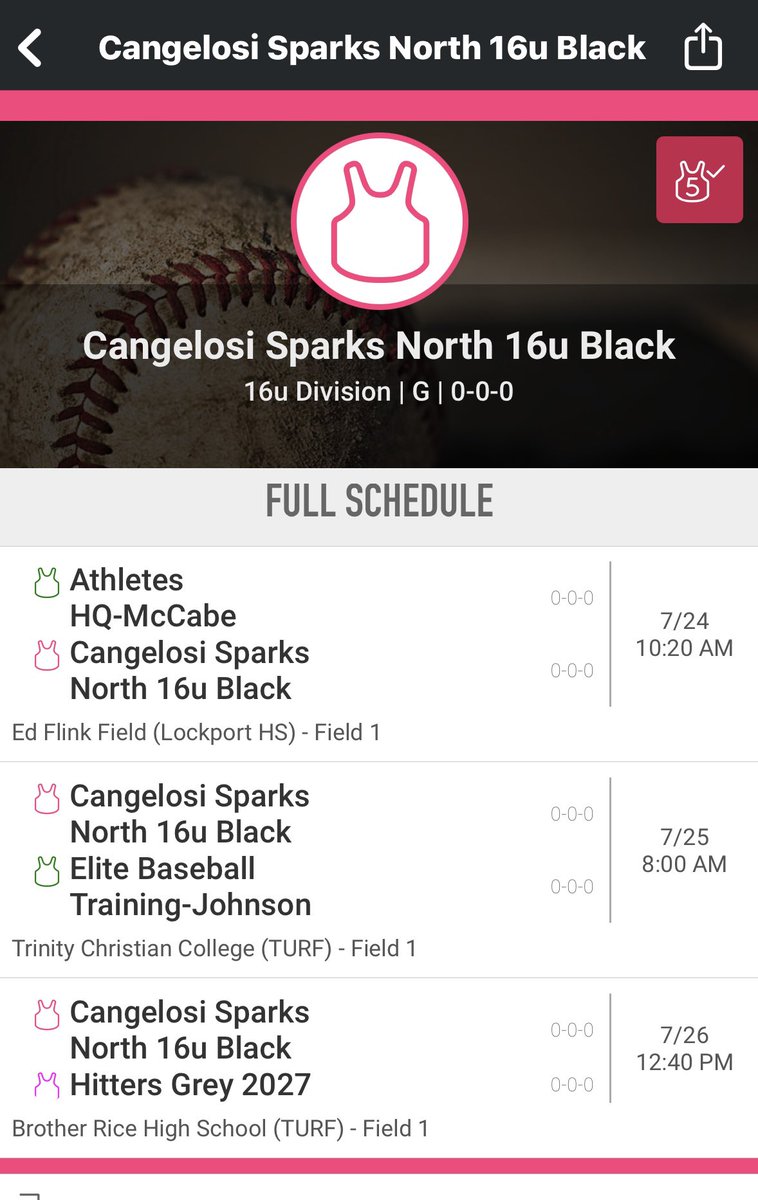 JJ Obaldo - 🎓2027 (@jj_obaldo) on Twitter photo Last tourney of the year - here’s our schedule for this weekend’s <a href="/CangelosiSparks/">Cangelosi Sparks</a> Invite
GameChanger link: web.gc.com/teams/0rHL4ANF…
<a href="/PrepBaseballIL/">Prep Baseball Illinois</a> <a href="/PB_Uncommitted/">Prep Baseball Uncommitted</a> <a href="/pbtscouting/">Prep Baseball Scouting</a> <a href="/baseballfriars/">Fenwick Baseball</a> <a href="/loganmoonkc/">Logan Moon</a> <a href="/SikesGraham/">Graham Sikes</a> <a href="/T_Rost12/">Tyler Rost</a> <a href="/coachdulin/">Daniel Dulin</a> <a href="/jose_PR10/">Jose Carballo</a> <a href="/romsekpeter/">Peter Romsek</a> <a href="/CoachPugs/">Mike Pugliese</a> Last tourney of the year - here’s our schedule for this weekend’s <a href="/CangelosiSparks/">Cangelosi Sparks</a> Invite
GameChanger link: web.gc.com/teams/0rHL4ANF…
<a href="/PrepBaseballIL/">Prep Baseball Illinois</a> <a href="/PB_Uncommitted/">Prep Baseball Uncommitted</a> <a href="/pbtscouting/">Prep Baseball Scouting</a> <a href="/baseballfriars/">Fenwick Baseball</a> <a href="/loganmoonkc/">Logan Moon</a> <a href="/SikesGraham/">Graham Sikes</a> <a href="/T_Rost12/">Tyler Rost</a> <a href="/coachdulin/">Daniel Dulin</a> <a href="/jose_PR10/">Jose Carballo</a> <a href="/romsekpeter/">Peter Romsek</a> <a href="/CoachPugs/">Mike Pugliese</a>