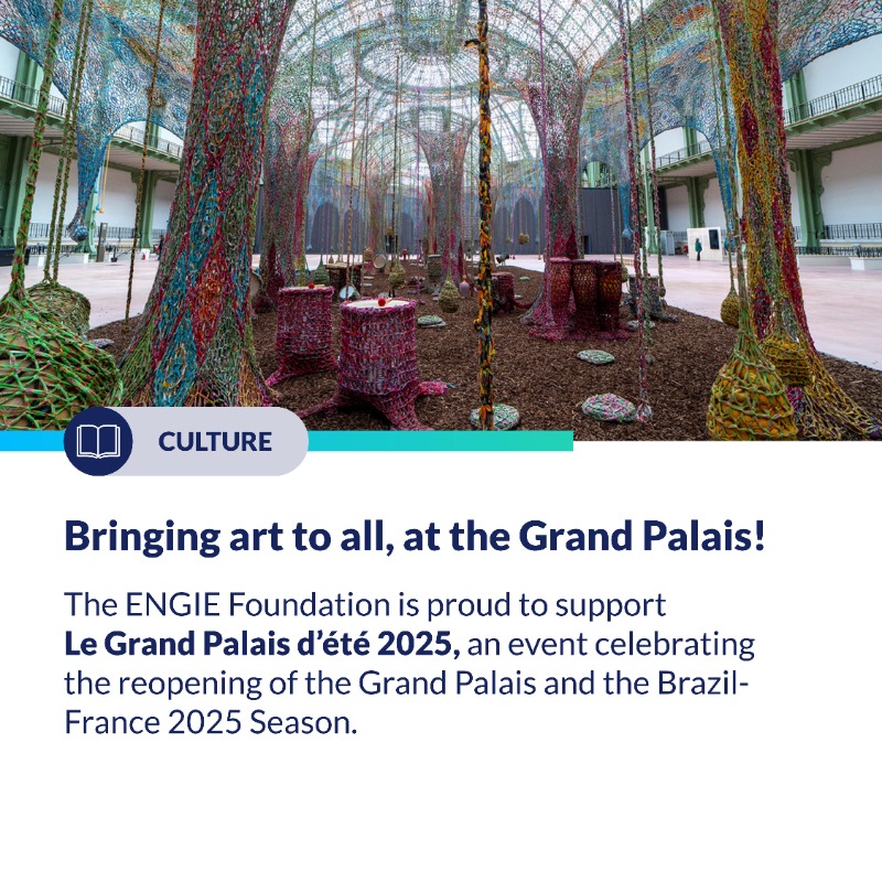 ENGIEgroup's tweet photo. What’s new at the ENGIE Foundation?

The @FondationENGIE continues to support initiatives in several key areas: access to culture, social solidarity, healthcare, education and more.

Here’s an overview of our latest highlights⬇️
