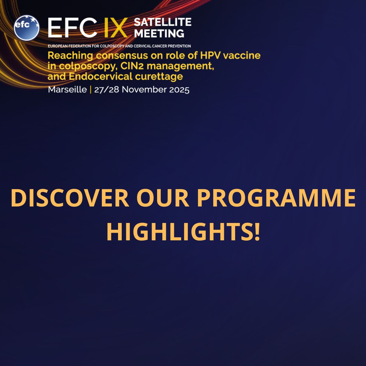 🌟 EFC Satellite meeting programme live! Join us in Marseille, France for key insights on #HPV vaccination, cervical screening, #colposcopy innovations &amp; more from 27-28 November 2025. 
efcolposcopy.eu/9th-efc-satell… #EFColposcopy2025