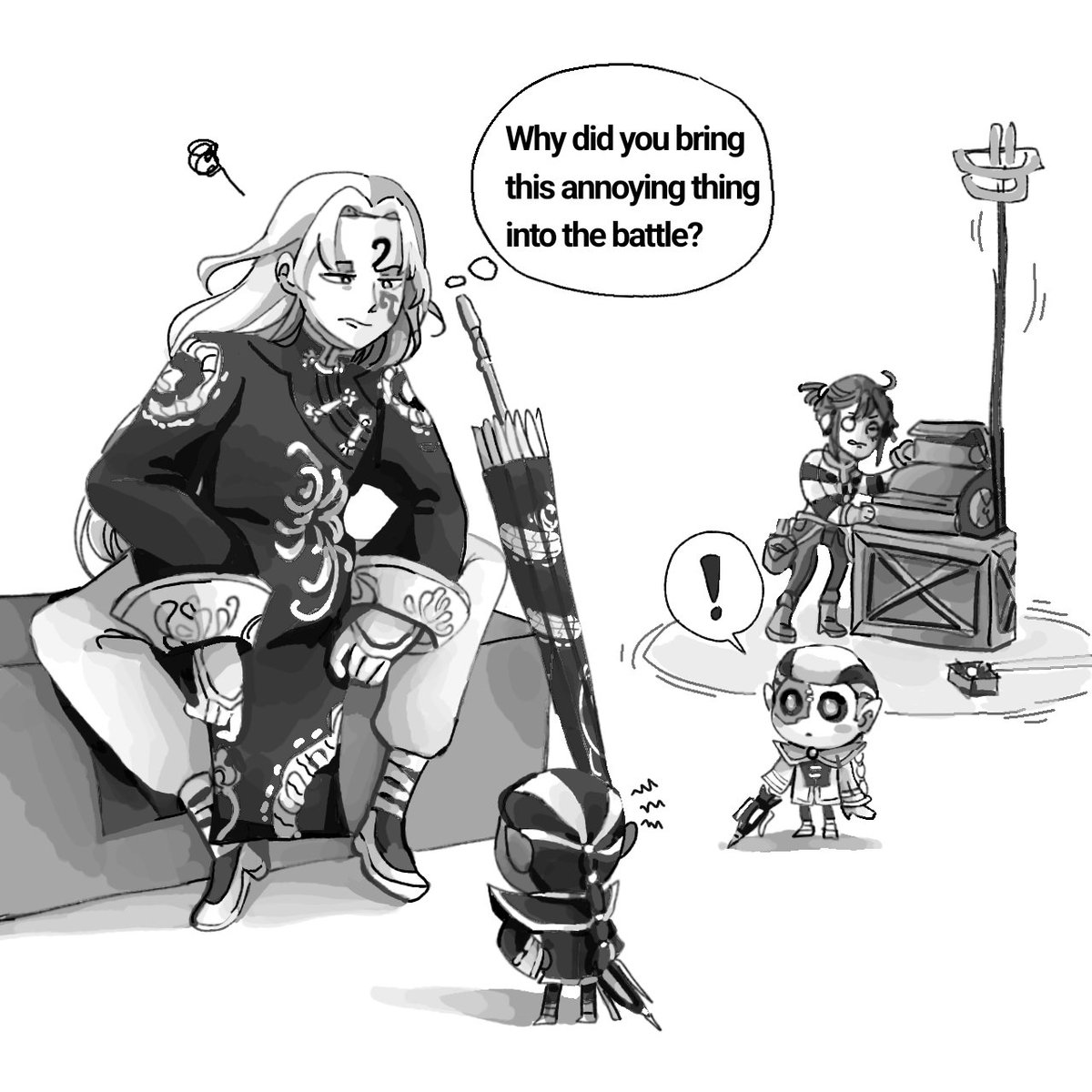 charaitan's tweet image. Sur and hunt pet 🖤🤍😭
