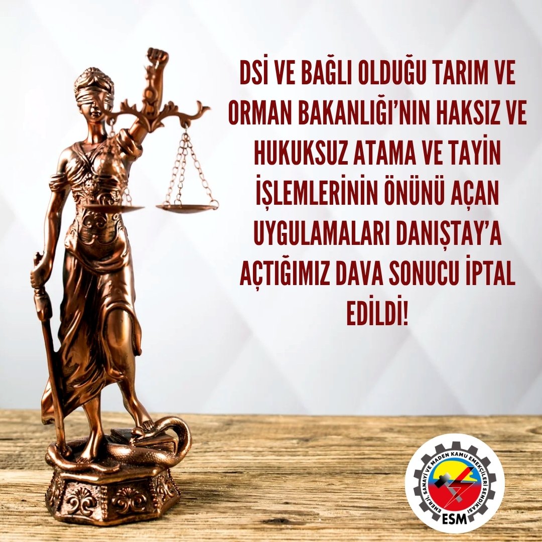 ESM_GM's tweet image. DSİ’de Haksız ve Hukuksuz Atamaların Önünü Açan Uygulamaları İptal Ettirdik ⬇️
esm.org.tr/dside-haksiz-v…