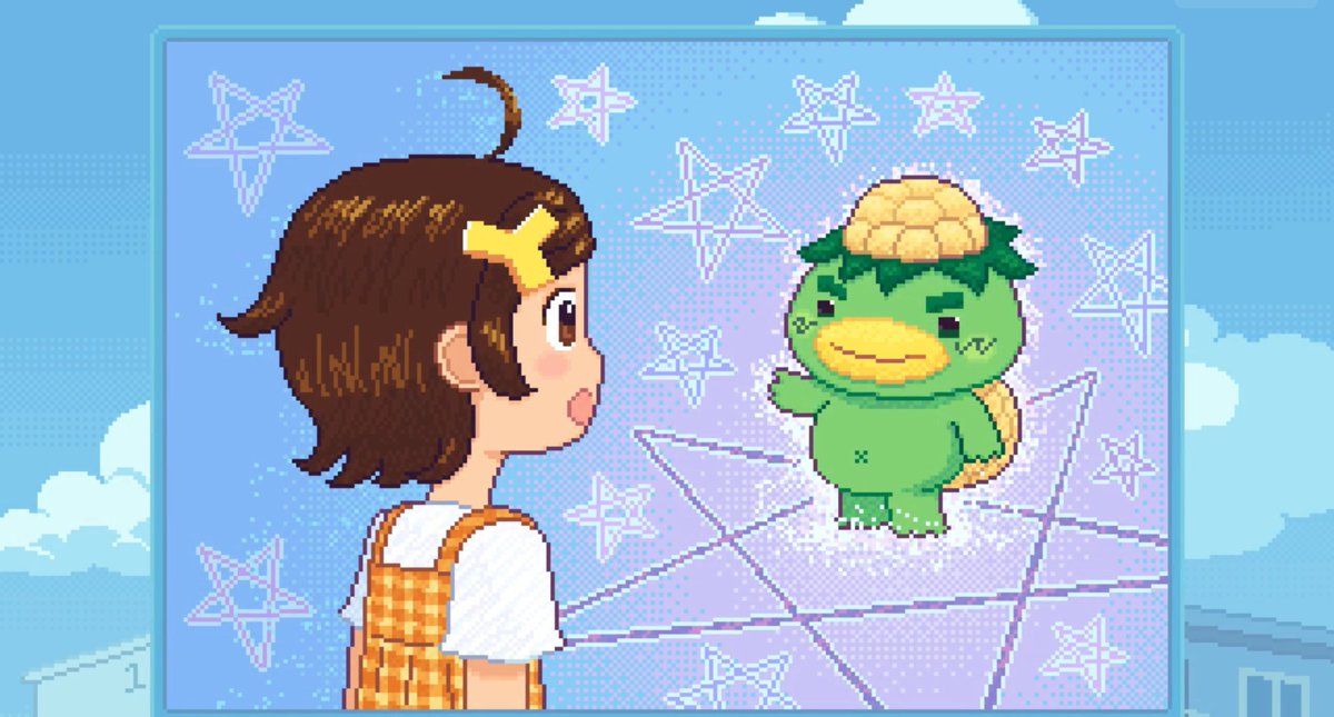 DanchiDaysJP's tweet image. 🎉今日7月25日は、ゲーム『Danchi Days』のキャラクター「モロキュウ」のお誕生日!🎂
頭の上になぜかメロンパンがのっているカッパ。モロキュウの名前、英語版では「Moro-Q」と表記すると知っていましたか?ホシノの頼れる相棒モロキュウ、お誕生日おめでとう!🌻
