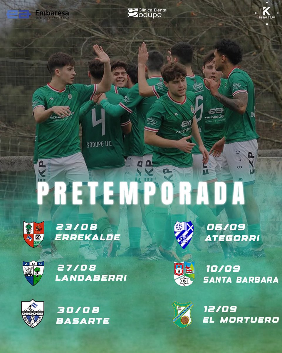 ⌛️¡Esto Empieza! 

Estos serán nuestros rivales en pretemporada ✅⚽️

#aupasodupe🔴🔵
