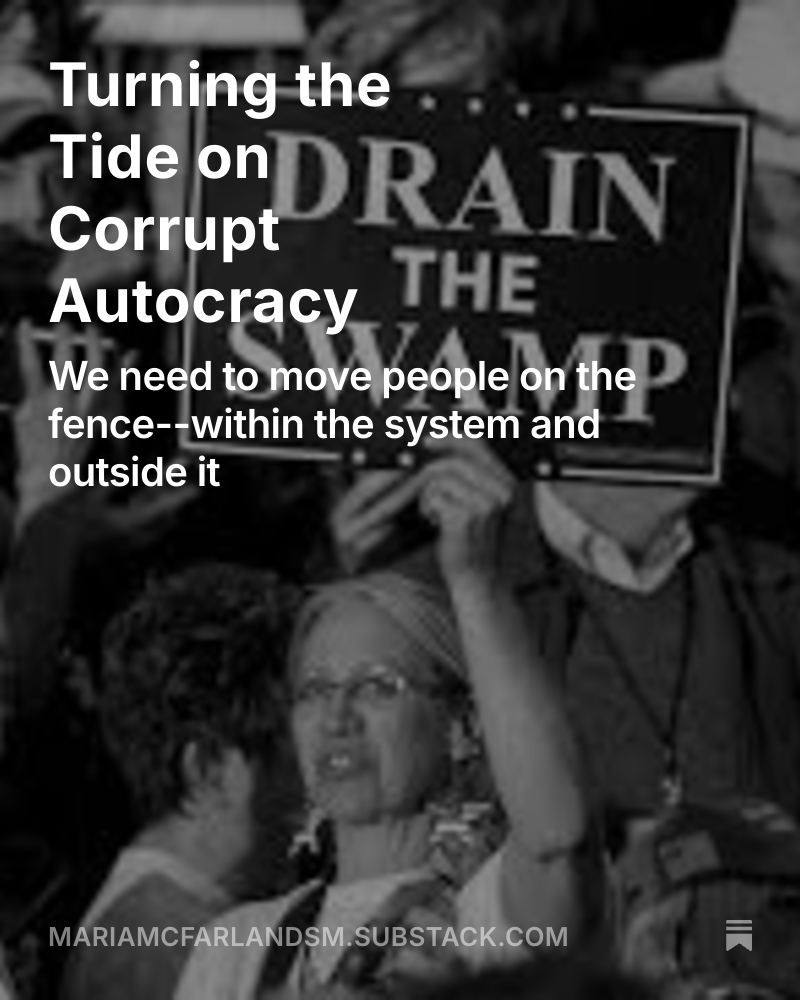 Maria McFarland Sánchez-Moreno (@mmcfarlandsm) on Twitter photo We can turn the tide on rising corrupt autocracy in the US--I know that from years of experience. But we need to move a lot more people who are on the fence, both within the system and outside it. Check out my new Substack post and subscribe: open.substack.com/pub/mariamcfar… <a href="/representus/">RepresentUs</a> We can turn the tide on rising corrupt autocracy in the US--I know that from years of experience. But we need to move a lot more people who are on the fence, both within the system and outside it. Check out my new Substack post and subscribe: open.substack.com/pub/mariamcfar… <a href="/representus/">RepresentUs</a>