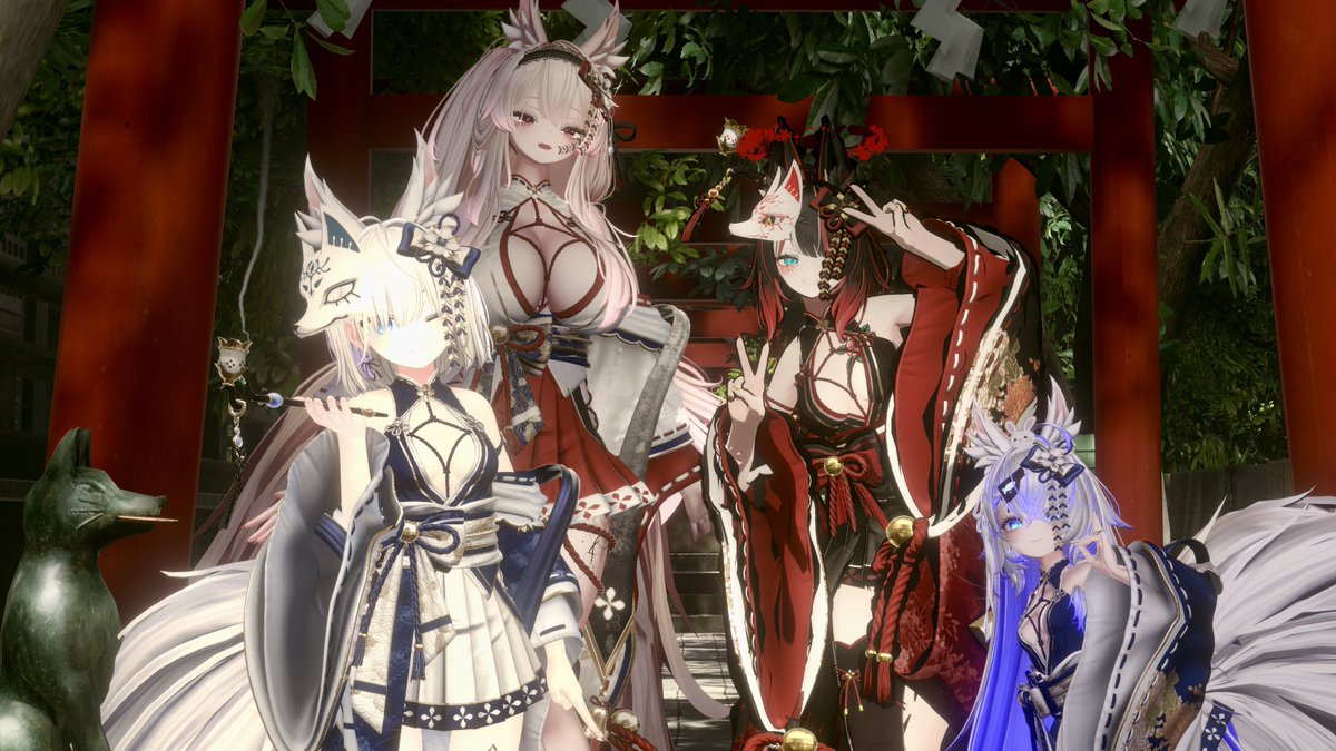 TARE_RATE's tweet image. きのう！！
せっかくのお狐様衣装だから、一緒に写真撮ろう！！って流れで神社行ったらなんかすごいわちゃわちゃした！