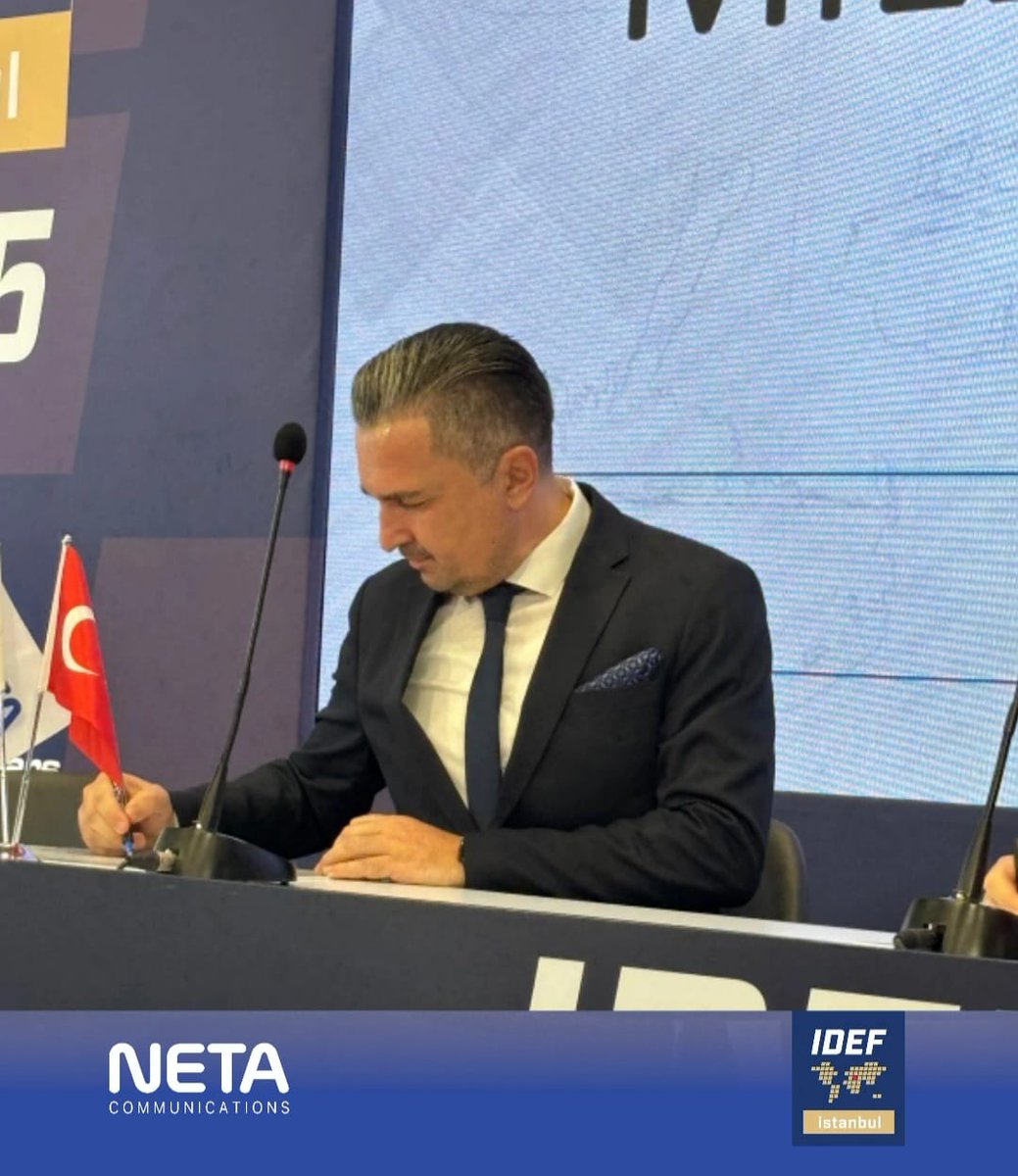 #IDEF2025 kapsamında "Yer Birim Antenleri Millileştirme Projesi" için SDT ile İş Birliği İmza töreni gerçekleştirdik.

Ülkemizin savunma alanındaki dışa bağımlılığını azaltacak bu proje için tüm paydaşlara teşekkür ediyoruz.

#Neta #NetaComs #SDT