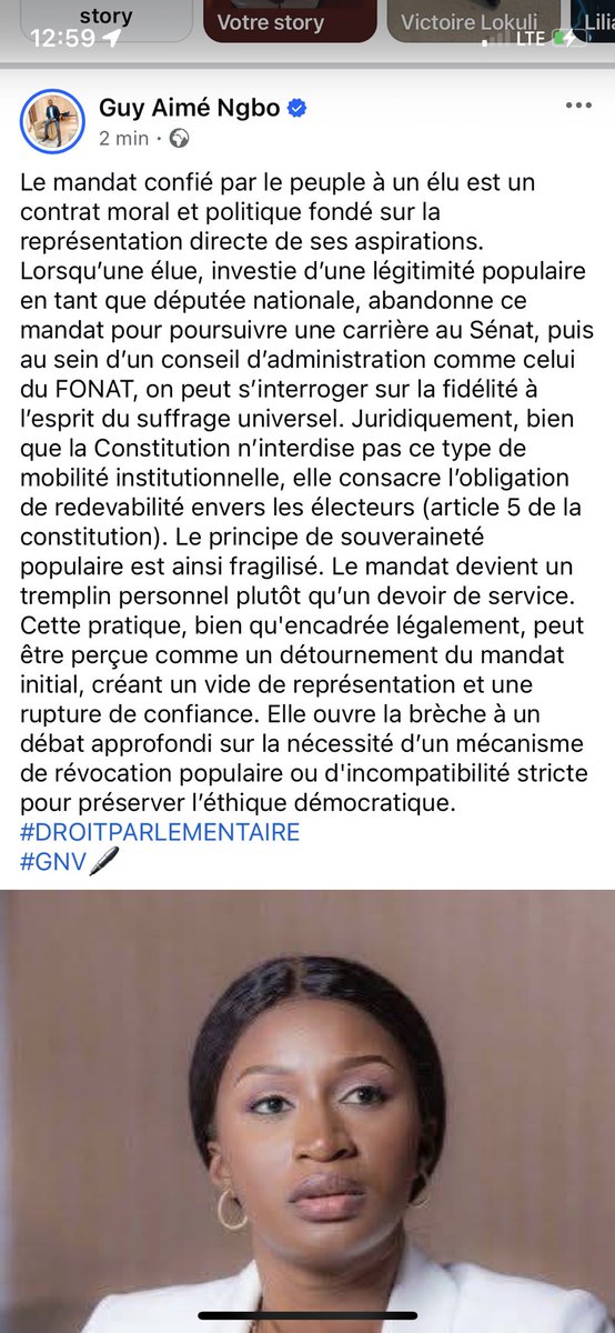 Pourquoi donner un poste  à une personne qui occupe déjà la fonction de  sénatrice, après avoir abandonné celle du députée nationale et provinciale ?  Le Congo n’a-t-il pas d’autres  personnes pour assumer ce poste au sein du FONAT ?
GNV✅