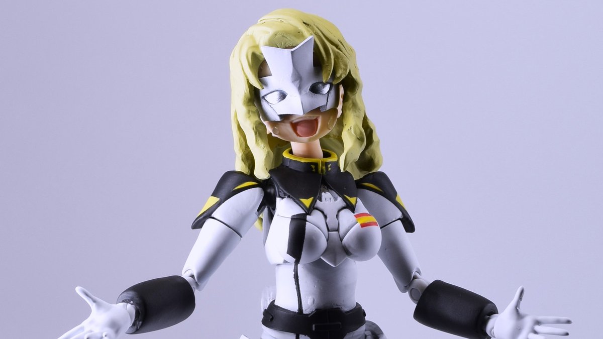astante_f's tweet image. 05.クルーゼ子
「ザフト軍服に再挑戦する」がコンセプト。
メガロマリアの顔パーツを見たときに電流が走ったので作りました。あるのだよの顔芸ができて満足しましたし、自分の手持ちの中では屈指のネタ枠になってくれました。