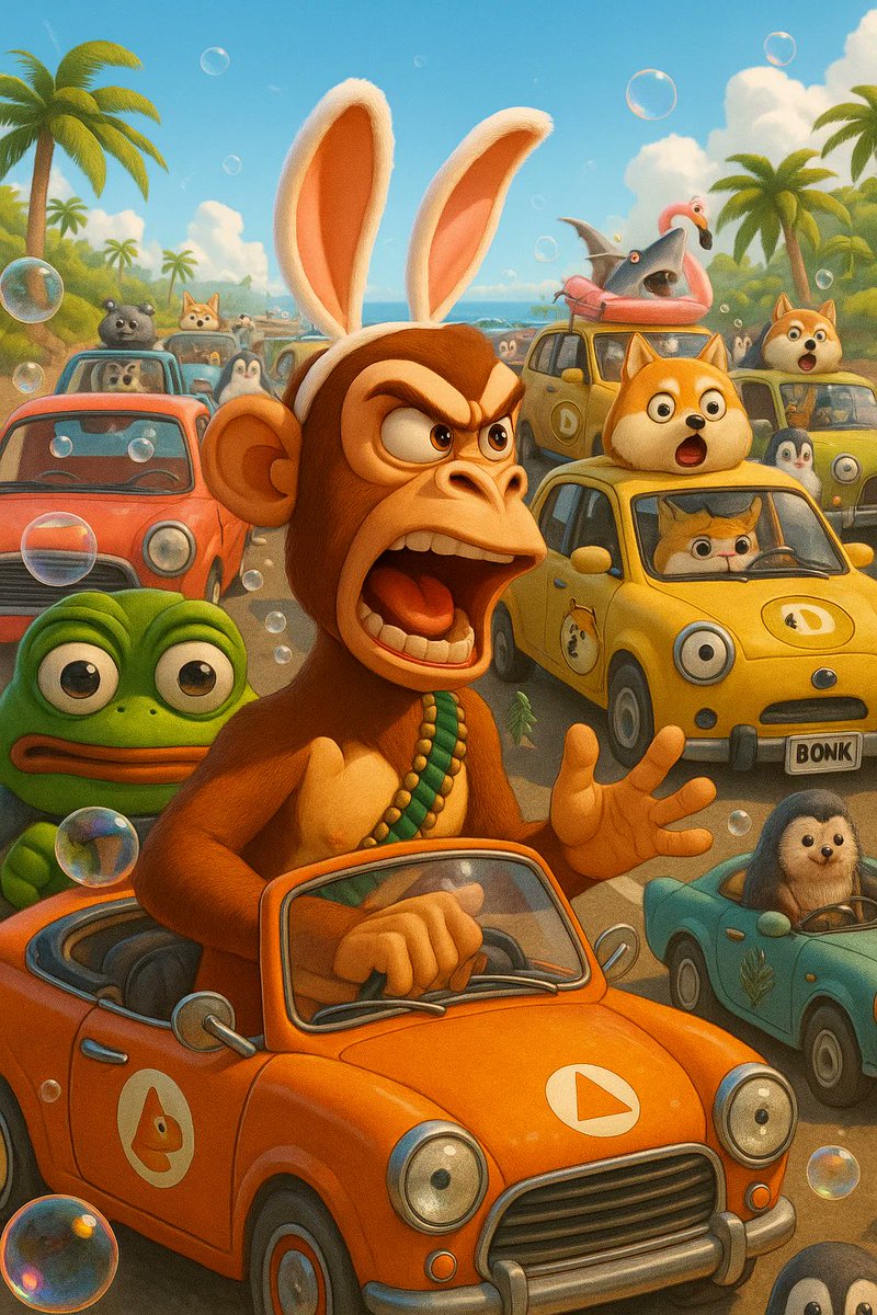 NeftyVibez's tweet image. Welcome to Web3 Mario Kart — no rules, just vibes 🐸🚗💨
   GNefty