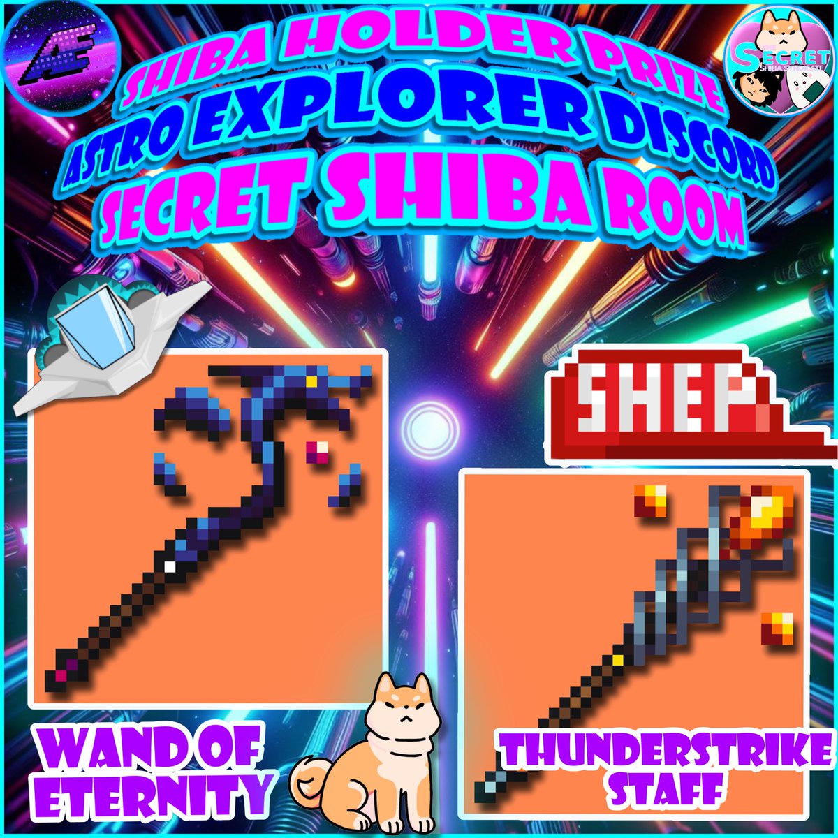 Secret Shiba Syndicate (@secretshibanft) on Twitter photo ๐GM๐คซSecret๐Frens๐
๐Head to <a href="/Astro_Explorer_/">Astro Explorer | Bork Borks & Zerkers</a> Discord
๐Secret Shiba Room
Holder Prize๐
2 Epic Shepventure Items <a href="/ShepNFTs/">Shep || MEEP ๐</a>
Wand of Eternity
Thunderstrike Staff ๐GM๐คซSecret๐Frens๐
๐Head to <a href="/Astro_Explorer_/">Astro Explorer | Bork Borks & Zerkers</a> Discord
๐Secret Shiba Room
Holder Prize๐
2 Epic Shepventure Items <a href="/ShepNFTs/">Shep || MEEP ๐</a>
Wand of Eternity
Thunderstrike Staff