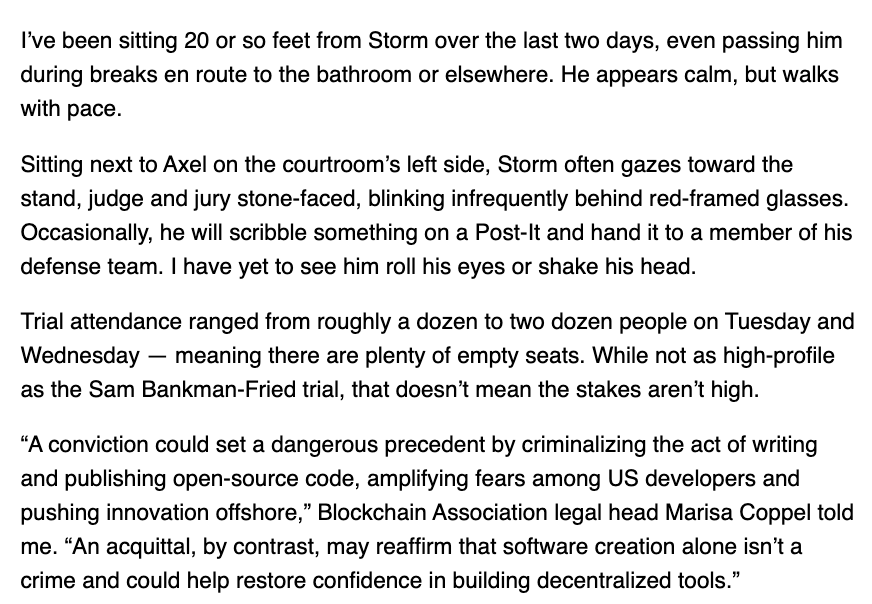 Katherine Ross (@bykatherineross) on Twitter photo .<a href="/strack_ben/">Ben Strack 🟪</a>'s been heading to court to observe <a href="/rstormsf/">Roman Storm 🇺🇸 🌪️</a>'s trial
he broke it down for <a href="/theempirepod/">Empire 🟪</a> readers this morning: .<a href="/strack_ben/">Ben Strack 🟪</a>'s been heading to court to observe <a href="/rstormsf/">Roman Storm 🇺🇸 🌪️</a>'s trial
he broke it down for <a href="/theempirepod/">Empire 🟪</a> readers this morning: