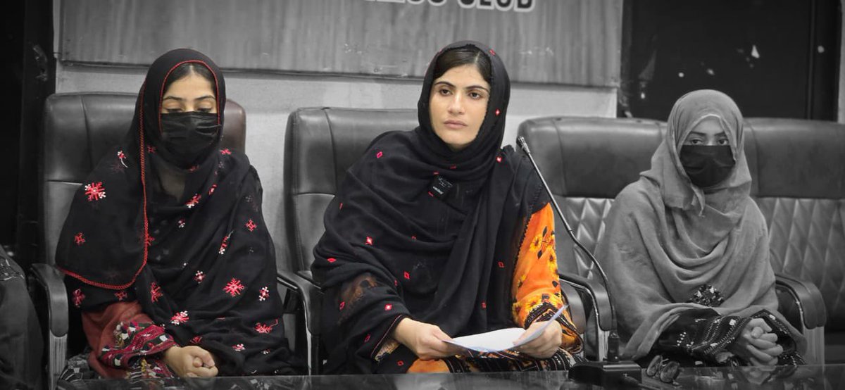 BalochYakjehtiC's tweet image. Today the Baloch Yakjehti Committee (BYC) held a press conference at Karachi Press club.
In the press conference Sammi Deen Baloch, presented the “Semi-Annual Human Rights Report” prepared by BYC’s Human Rights Department. She further highlighted the ongoing human rights…