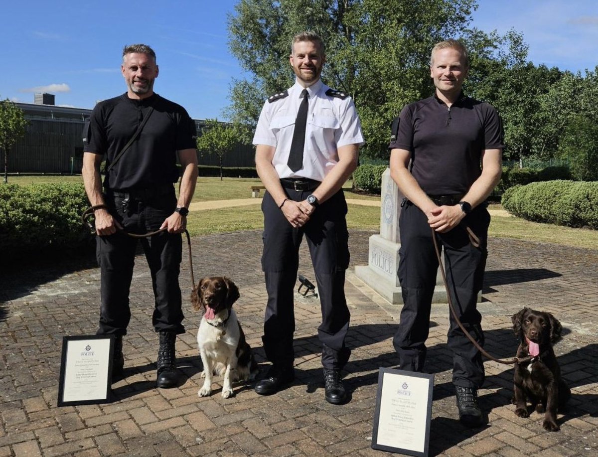 PoliceMutual's tweet image. New drug detection dogs are ready and willing to help tackle crime alongside their @WestYorksPolice colleagues.
orlo.uk/4lpG2