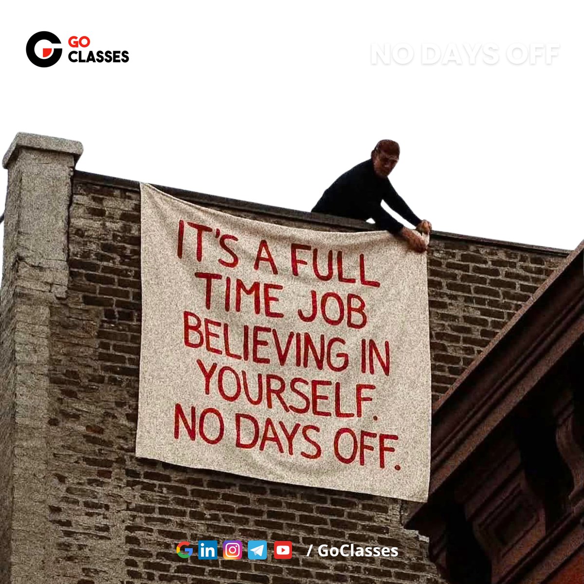 GOClasses_CSE's tweet image. Believing in yourself: 
24x7 duty, zero holidays, infinite rewards. 🔥  

#GOClasses #BelieveInYourself 
#GATE2026 #StayDriven