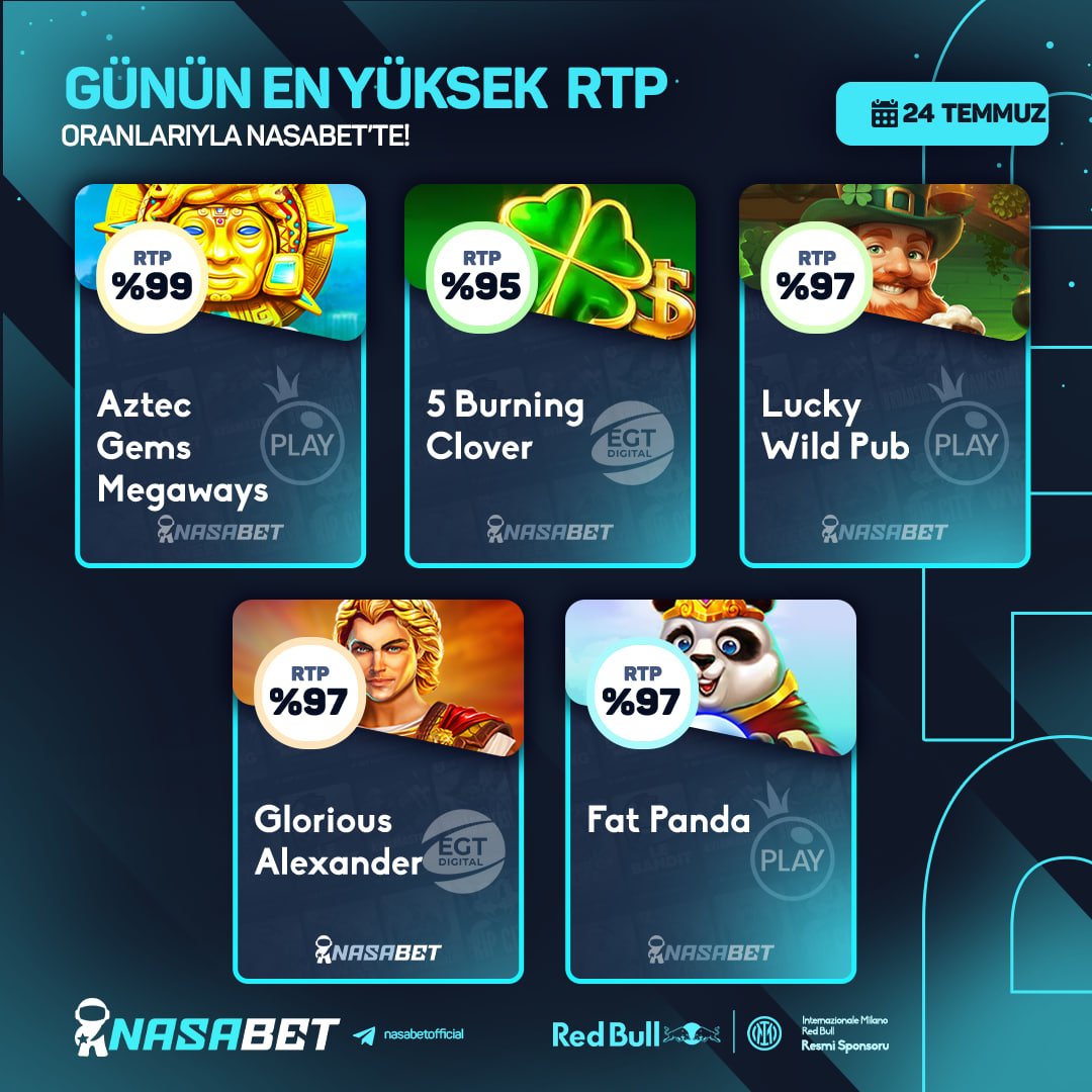 🍀 GÜNÜN EN YÜKSEK RTP'Lİ OYUNLARI NASABET'TE ! 

💲 HER GÜN PAYLAŞILACAK EN YÜKSEK KAZANDIRMA ORANINA SAHİP OYUNLARI DENE KAZAN ÇEK ! 

SADECE NASABET'TE

🍀 ŞANSIN MERKEZİNE HOŞGELDİN !

👉 t2m.co/nasatwitter
