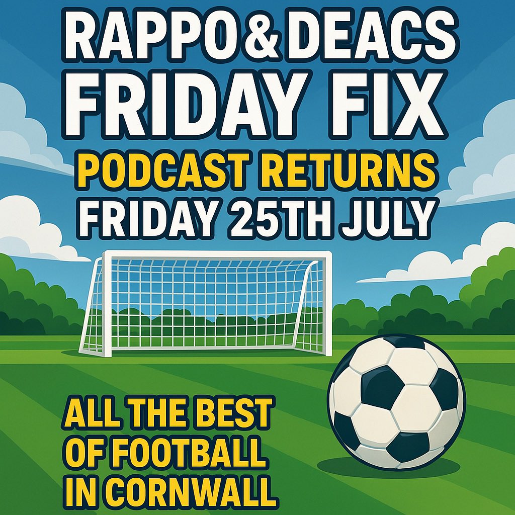 CS Football Podcast (@soccerpodcast) on Twitter photo One league secretary
A Head of Media
Two managers appointed in the summer
A club chairman
A Director of Football
A manager who escaped relegation
A title winning manager
A lover of local football
And of course Rappo & Deacs
All on the <a href="/SoccerPodcast/">CS Football Podcast</a> tomorrow ๐
<a href="/markrapsey1/">Mark Rappo Rapsey</a> One league secretary
A Head of Media
Two managers appointed in the summer
A club chairman
A Director of Football
A manager who escaped relegation
A title winning manager
A lover of local football
And of course Rappo & Deacs
All on the <a href="/SoccerPodcast/">CS Football Podcast</a> tomorrow ๐
<a href="/markrapsey1/">Mark Rappo Rapsey</a>