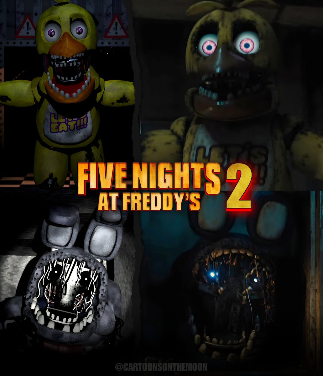 CartoonsOTMoon's tweet photo. ¡Primer vistazo de WITHERED CHICA Y WITHERED BONNIE en Five Nights at Freddy's 2! https://t.co/UofJYRorJj