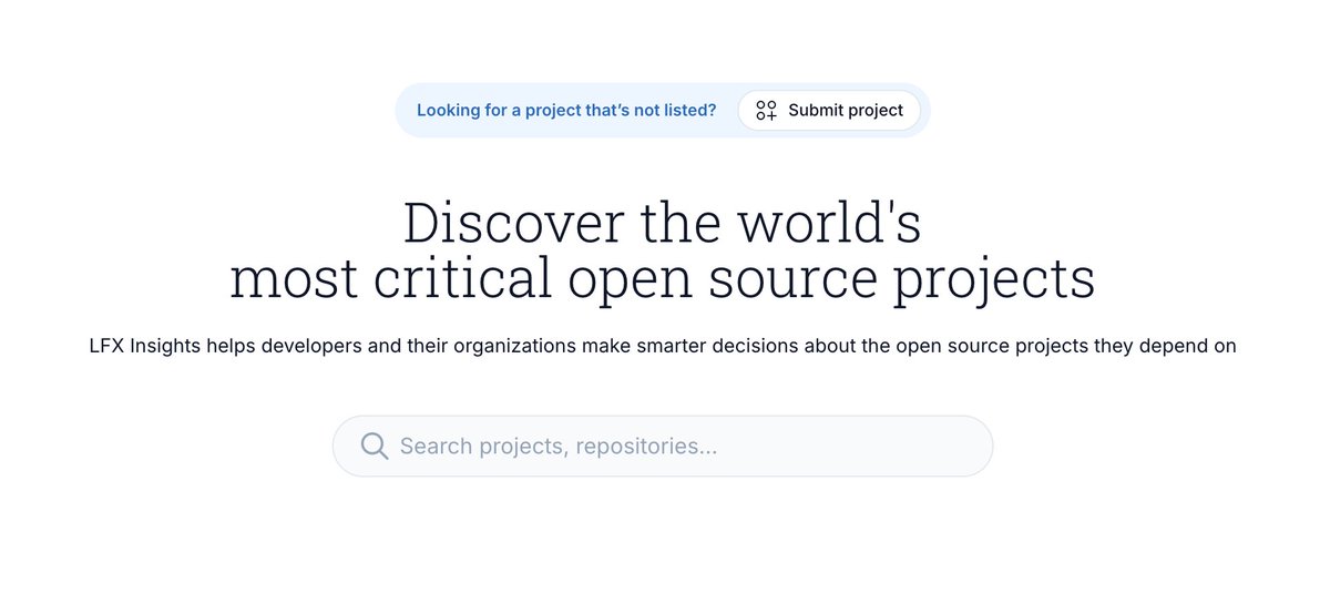 Jonathan (@jonathimer) on Twitter photo you can now request <a href="/linuxfoundation/">The Linux Foundation</a> to onboard your open source project to Insights you can now request <a href="/linuxfoundation/">The Linux Foundation</a> to onboard your open source project to Insights