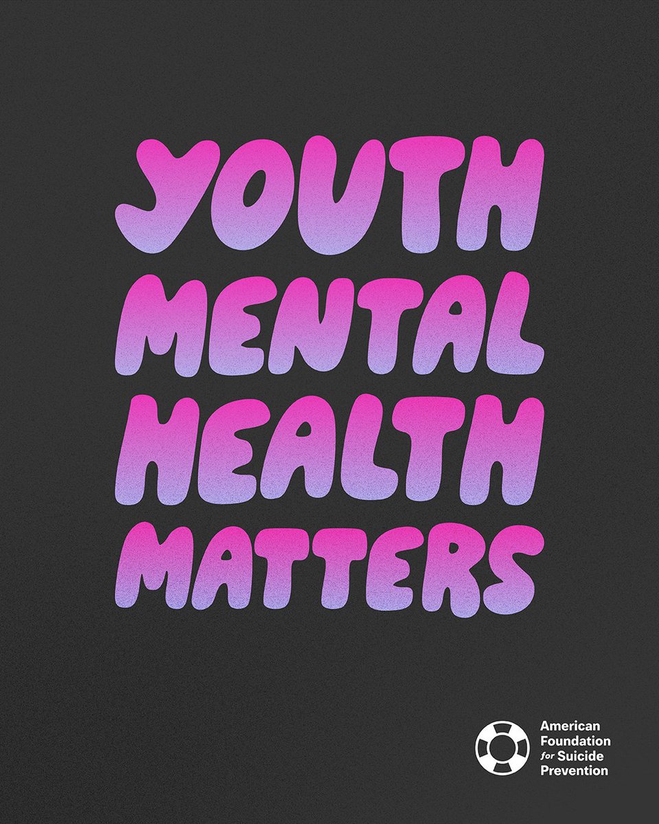 Acknowledging the unique mental health challenges and barriers youth face is critical in fighting suicide. 💙

Check in with your child, friend, family member, student, and youth in your life today.