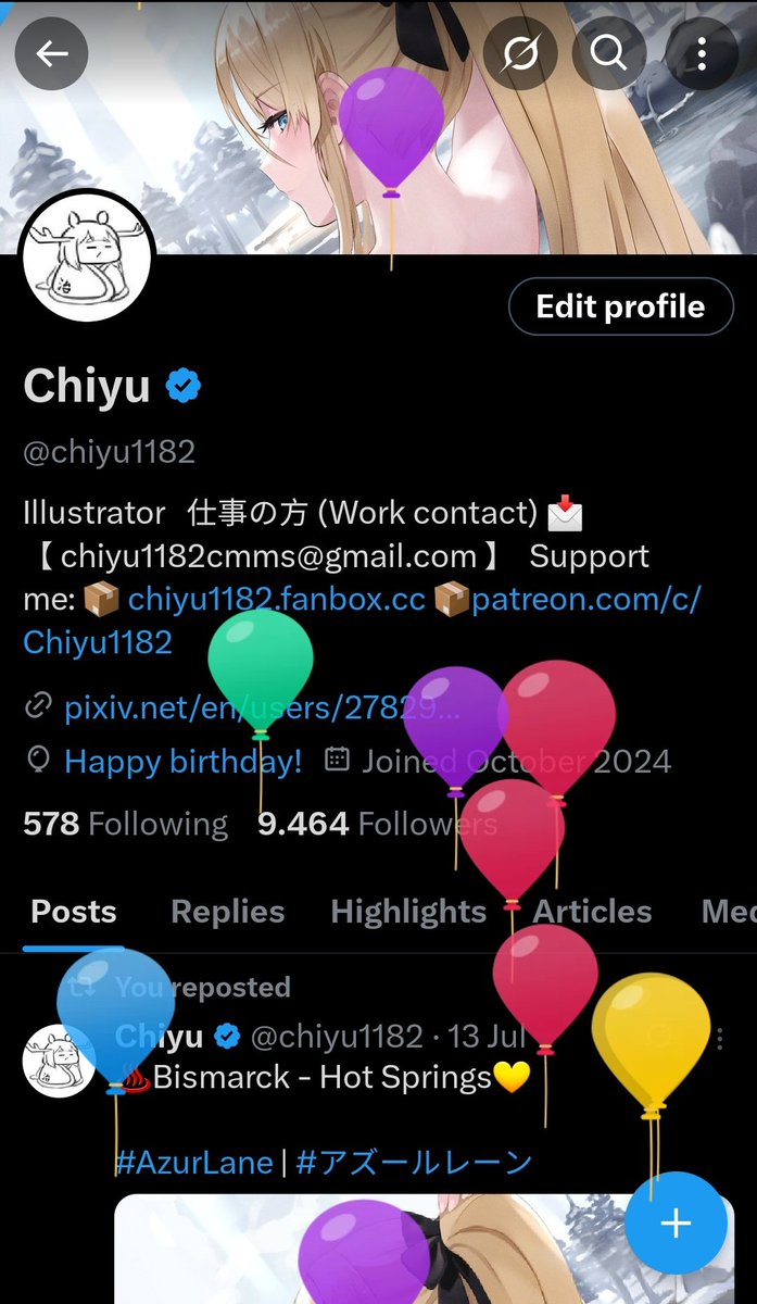 chiyu1182's tweet image. balloon invasion
