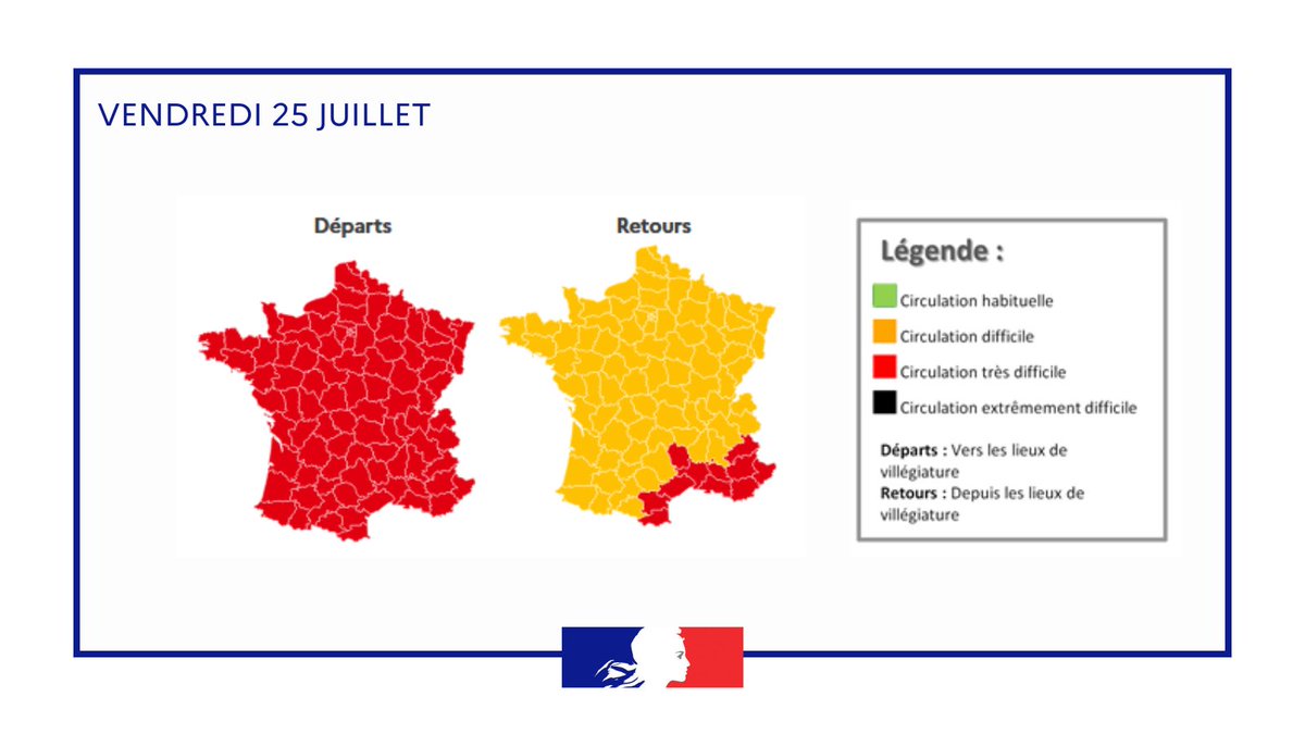 Prefet37's tweet image. #InfoTrafic | Week-end des grands retours 🔁🚗
À l’approche de la fin juillet, les routes seront à nouveau très fréquentées, notamment dans le sens des départs. 📊 Bison Futé prévoit un trafic dense dès vendredi et durant tout le week-end, en particulier sur les grands axes.…