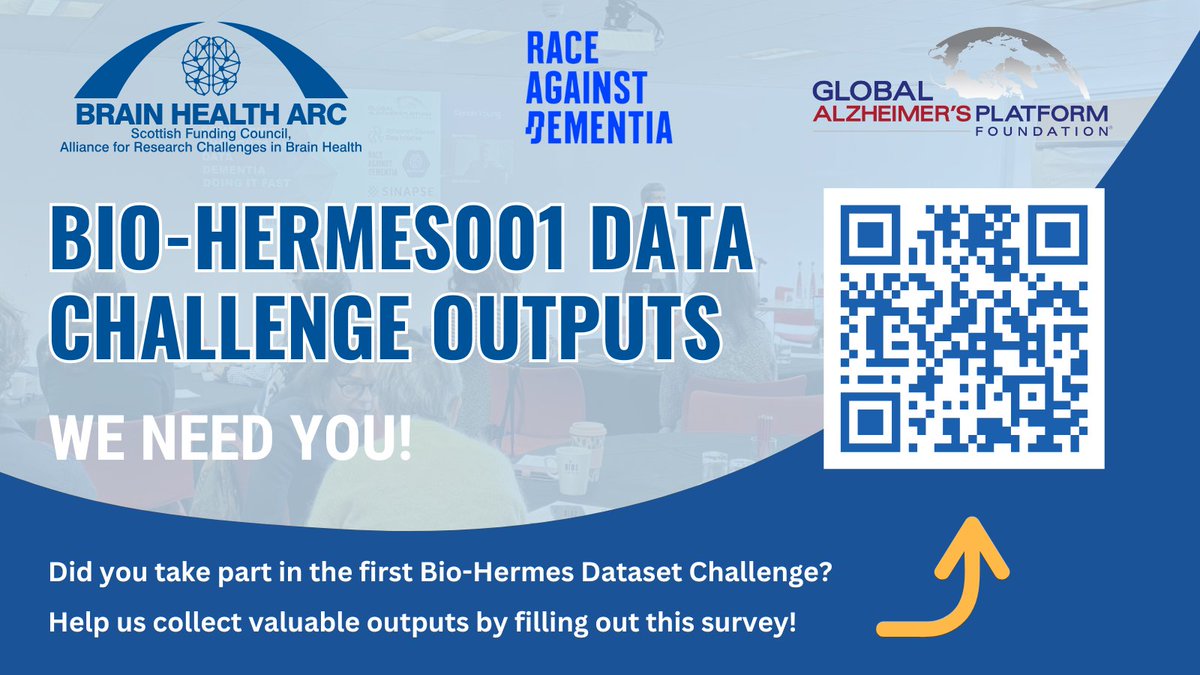 brainhealtharc's tweet image. 📢 Did you take part in the first round of the Bio-Hermes Data Challenge?
Help us collect valuable insights by completing our outputs form! This covers everything from abstracts, posters, talks, peer-reviewed papers, and beyond.
➡️ forms.office.com/pages/response…