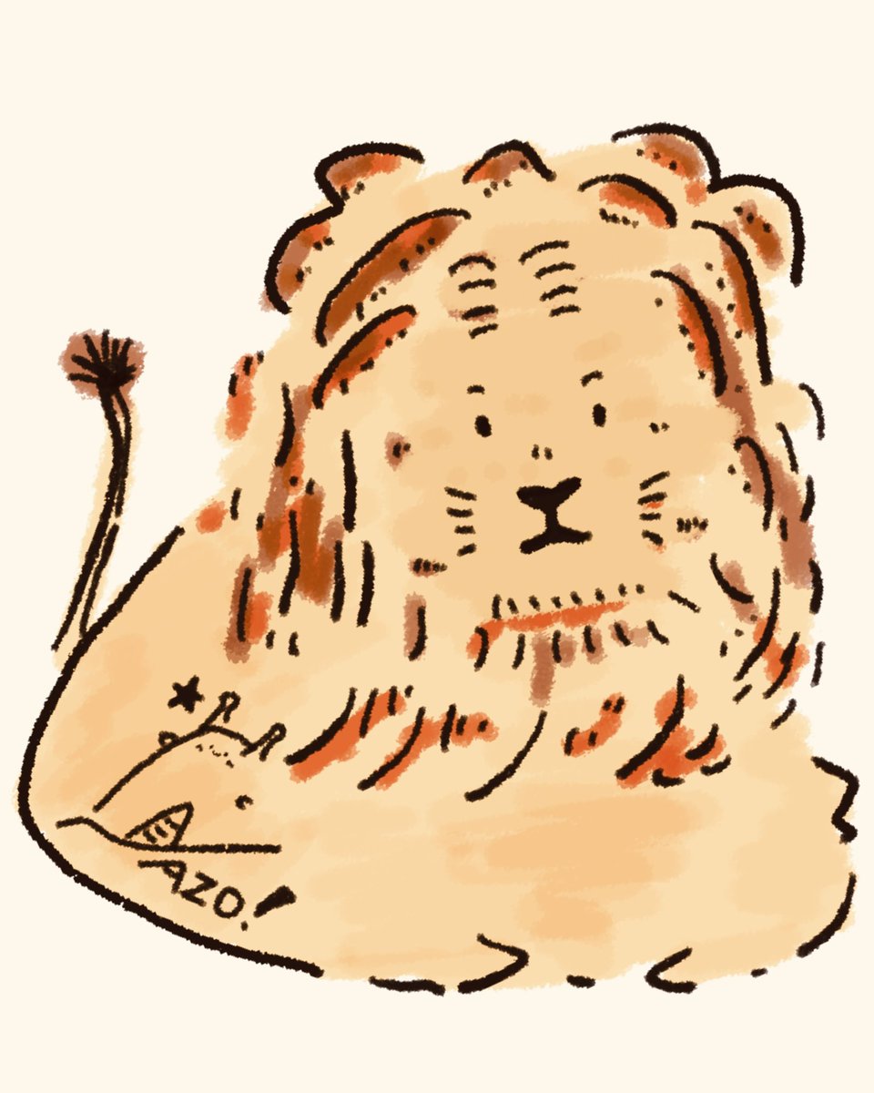 NAZOSEIMEITAI's tweet image. 『 引退したライオン 』
#illustration #art #イラスト #絵 #アート #ライオン #LION #オリジナルキャラクター