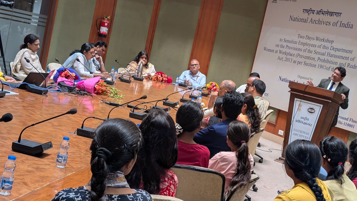 IN_Archives's tweet image. Workshop on POSH Act 🛡️ | 24–25 July 2025
NAI organised a 2-day workshop to sensitise staff on the Sexual Harassment of Women at Workplace (Prevention, Prohibition & Redressal) Act, 2013.
Inaugurated by DG Shri Samar Nanda in presence of ADG Ms. Neha Bansal.
#NAIPOSHWorkshop