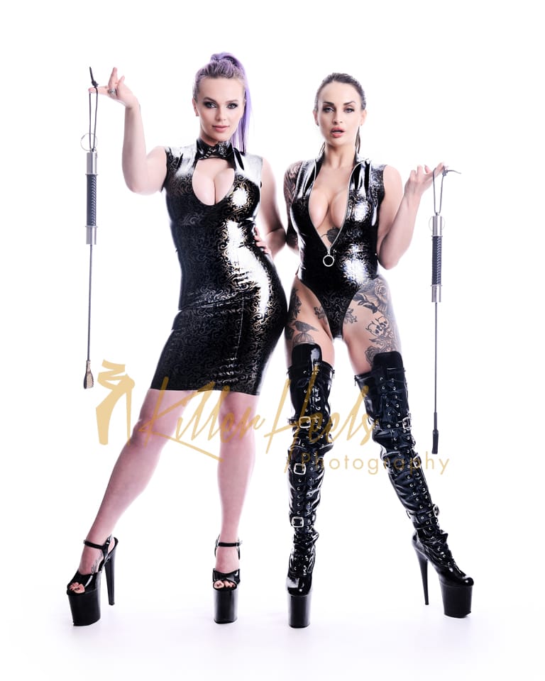 Miss Jasmine James and Miss Love From  Hell  have entered the Killer Heels Studio in Aberdeen.

The results are amazingly stunning ! 

Both riding crops are from Slagwerk Atelier.
Photography <a href="/KillerHeelsPho2/">Killer Heels Photography</a>
Model <a href="/JasmineJamesXX1/">Jasmine</a>
Model <a href="/lovefromhel/">Lovefromhel 🔥</a>