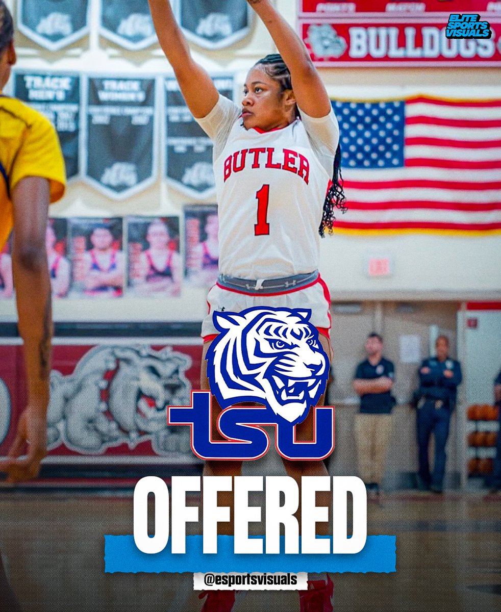 esportsvisuals's tweet image. OFFICIAL OFFER!
2026 Hannah Moss (@Hannahmoss151) has officially been offered a scholarship from Tennessee State University (@TSUTigersWBB). Announcement made on Mossβ X.
#YouAreElite #EliteSportsVisuals @ButlerWBBall