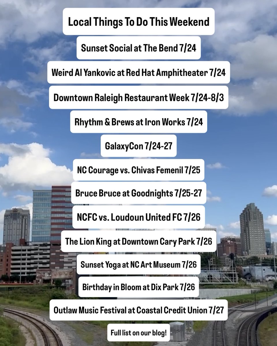 ShopLocRaleigh's tweet image. Concerts, movie nights, pop-up markets, and more local things to do around Raleigh!🥳 Tag your crew and make plans to show some local love this weekend!💙
Find the full list on our blog
shoplocalraleigh.org/article_type/l…