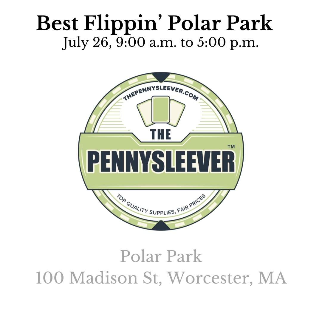 ThePennysleever's tweet image. Now just two days away!

The weather&apos;s looking good, so grab your sunscreen and prepare for a card show like no other. @flippincardshow is pulling out all the stops to make sure that you have the best experience possible, and the vendors are polishing their showcases and digging…