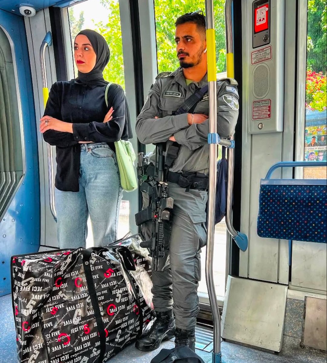 afshineemrani's tweet image. Apartheid Israel, Muslim women have to ride public transportation next to Jews.