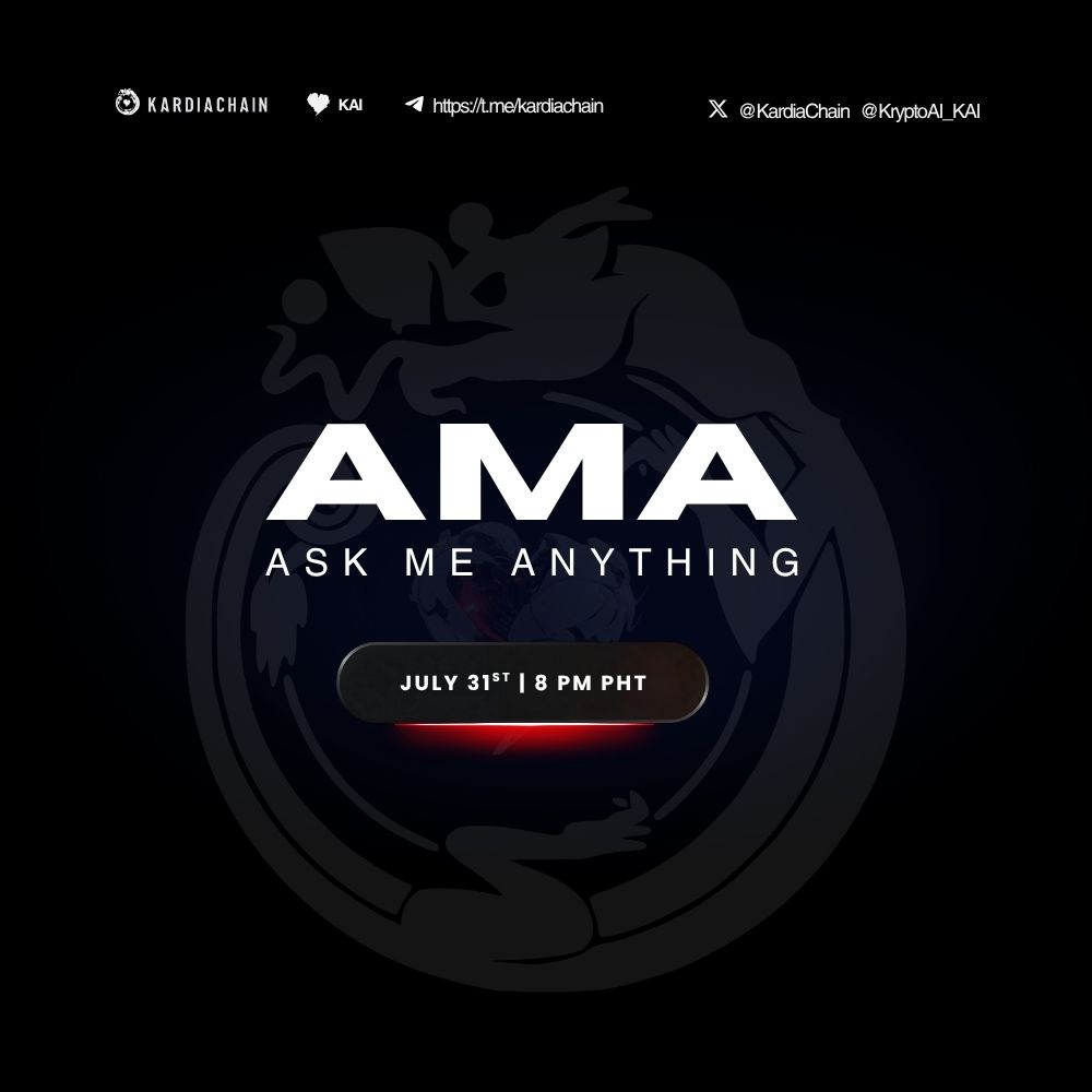 ❓Got more questions about KAI 2.0?
We’ve got answers — and we’re diving in thoroughly.

Join our AMA (Ask Me Anything) and let’s talk everything from staking and upgrades to Discovery NFTs and the future of AI on-chain.

🗓 July 31st | 8 PM PHT
📍 Live on Telegram: