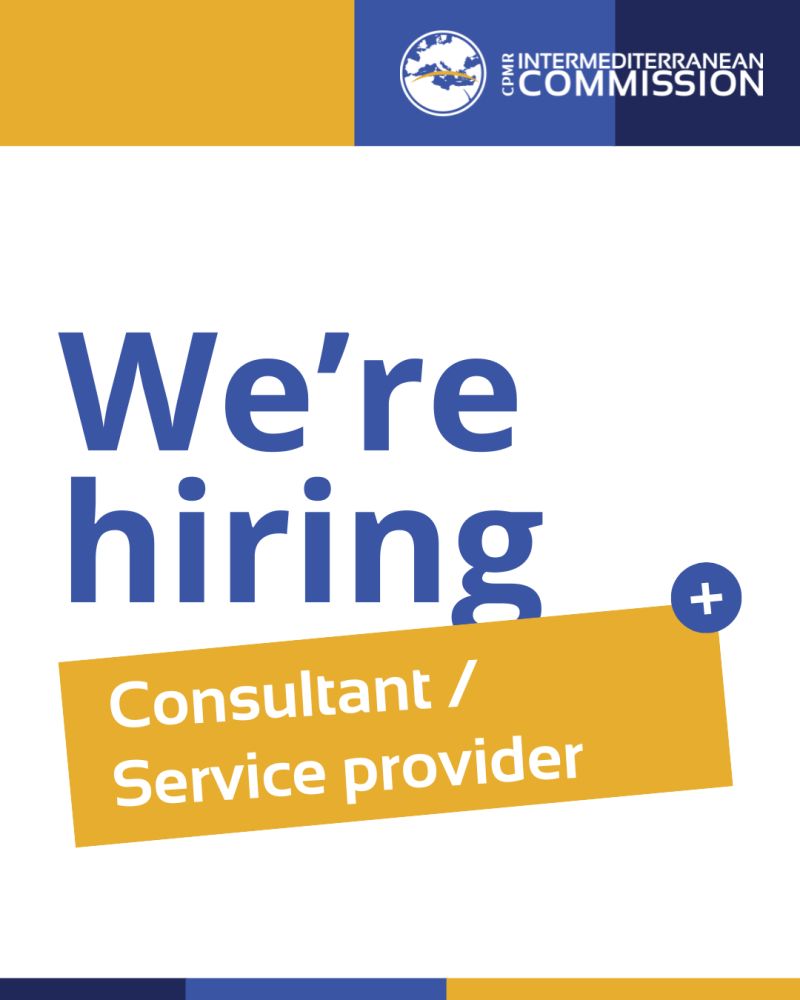 📢Consultant Call by the @CPMR_IMC for a #WaterManagement and #StakeholderEngagement expert! 

Focus: design &amp; lead #InnovationLabs on sustainable water Management in #Mediterranean Coastal Regions 

🗓️ Apply by 8 Aug '25
Info👉shorturl.at/RRWmr
