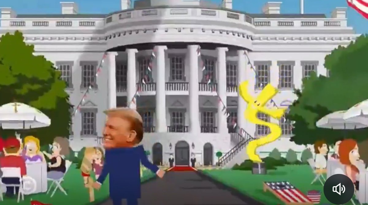 WRGuinn's tweet image. The wacky waving inflatable tube man as a golden cross in front of the White House is perfect. No notes.