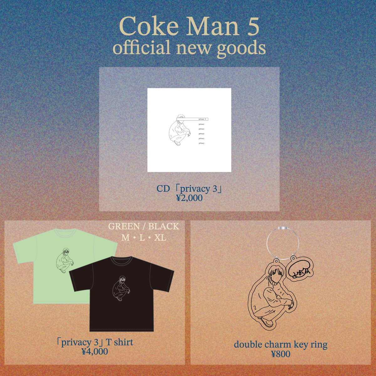 IvytFG's tweet image. 🌙通販開始🌙
Coke Man5から販売を開始したアイテムの通販が開始となりました👶
弾き語り音源「privacy 3」も販売開始💿
サブスクは解禁されていないので是非この機会にお買い求めください🙋♂️
🔗ifg.official.ec
#あいびーのぼーかる #IvytoFraudulentGame