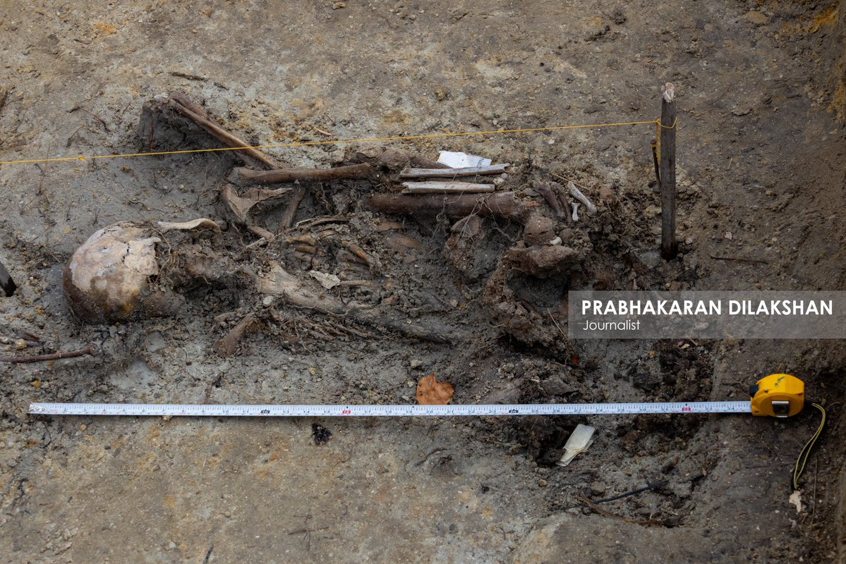 Prabhakaranlk's tweet image. During today’s excavation at the #Chemmani_human_grave site in jaffna , three additional sets of human remains have been newly identified.
With this, the total number of human skeletal remains identified at the Chemmani grave site has increased to 88.