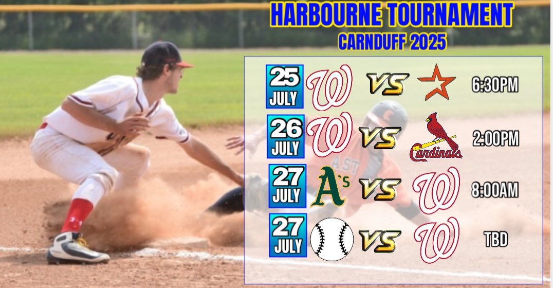 ⚾️HARBOURNE TOURNEY!⚾️

Here’s our schedule for the 2025 Harbourne, all Wolves’ games will be played in Carnduff:

Fri. at 6:30pm vs <a href="/CarnduffAstros/">Carnduff Astros</a> 
Sat. at 2pm vs <a href="/CarlyleCards/">Carlyle Cardinals</a> 
Sun. at 8am vs <a href="/redversAs/">Redvers A's Baseball</a> 

Semi-Finals at 12:00 &amp; 2:00pm. Final at 4:30pm. #Saskota <a href="/willystaphouse/">Spirits & Sports</a>