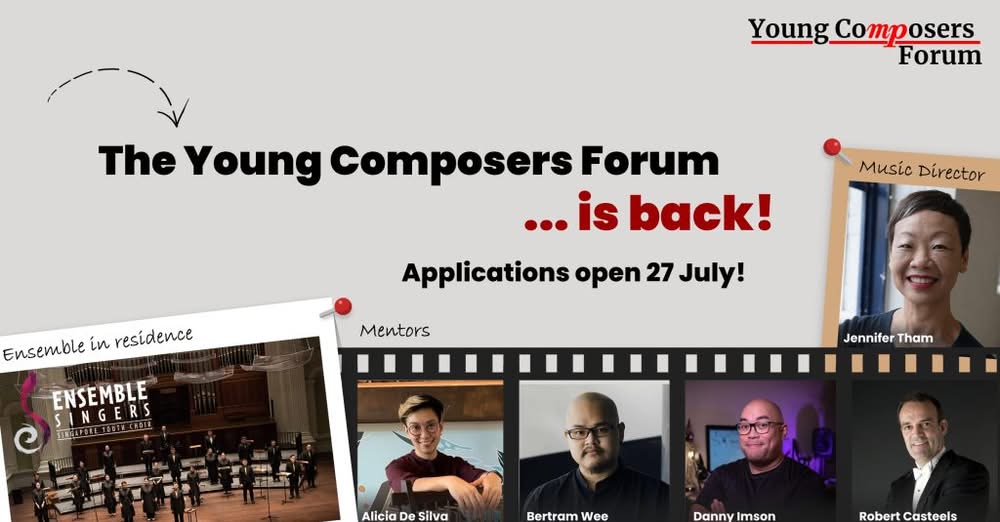 Chorallyco's tweet image. 🇸🇬 Singapore Young Composers Forum 2025 – applications open 27 July!
Four emerging composers will take part in a six-month residency, guided by leading Singaporean composers and collaborating with the SYC Ensemble Singers.
🔗 Find out more:
chorally.co/c/repertoire/s…