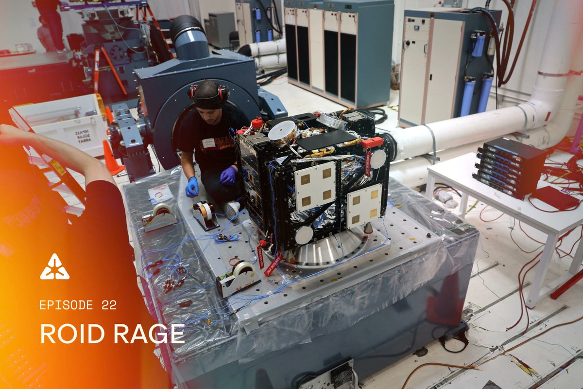 AstroForge's tweet image. Vibe testing is where spacecraft stop being theoretical.

On Roid Rage this week, Wesley from our Structures team walks us through how we’re building up Vestri to survive the shaker and why fast hardware loops beat perfect CAD. Live now.

Apple → apple.co/40550YW
Spotify…