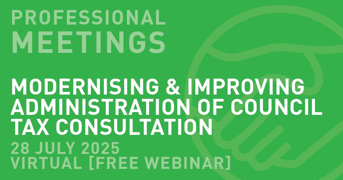 Join 700 attendees already booked onto this webinar to discuss the consultation on Council Tax reform. To find out more and book your place click here - zurl.co/FiAW2