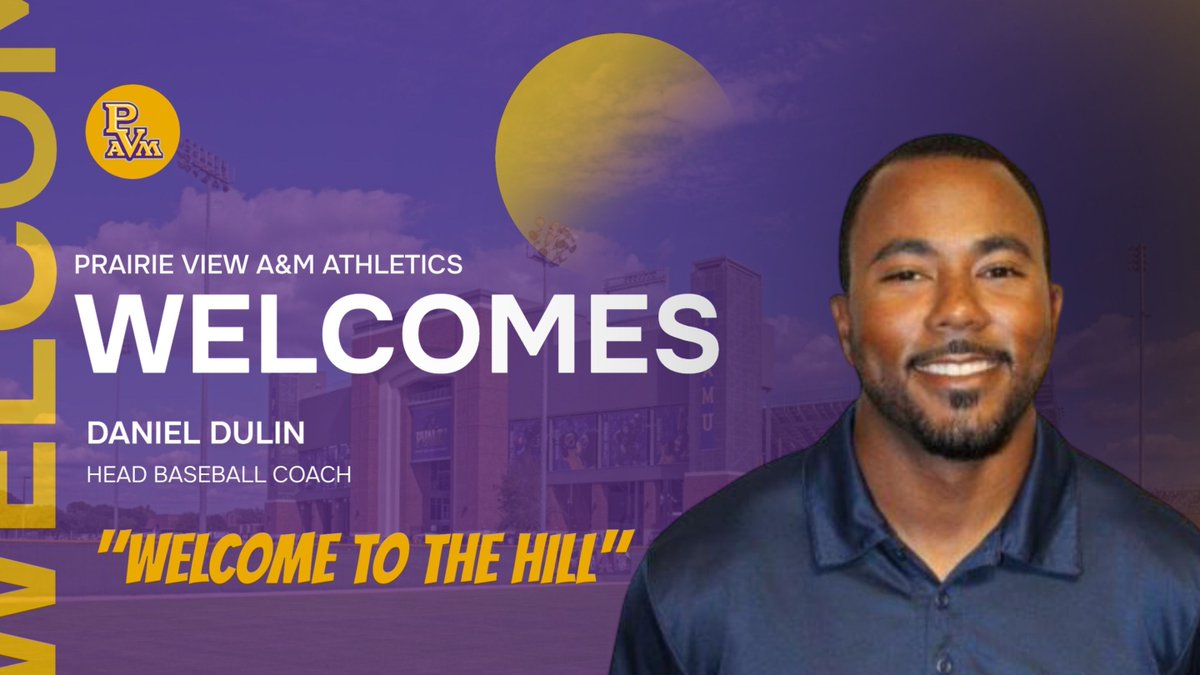 🚨 NEW ERA ON THE HILL! ⚾️

PVAMU names Daniel Dulin as the new Head Baseball Coach! He brings championship experience &amp; is ready to build something special at The Hill.

#PVAMU | #PantherBaseball | #TheHill | #HBCUSports