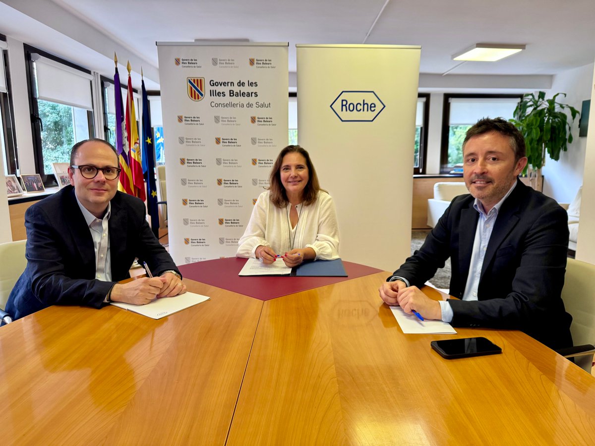 SalutGOIB's tweet image. El IBSalut i Roche Farma col·laboraran per desenvolupar projectes d'innovació i modernització en l'àmbit de la digitalització i la intel·ligència artificial
L’objectiu és unir esforços per desenvolupar actuacions en el camp dels avenços assistencials
🔗tn.caib.es/YN260Yl2Kqfl