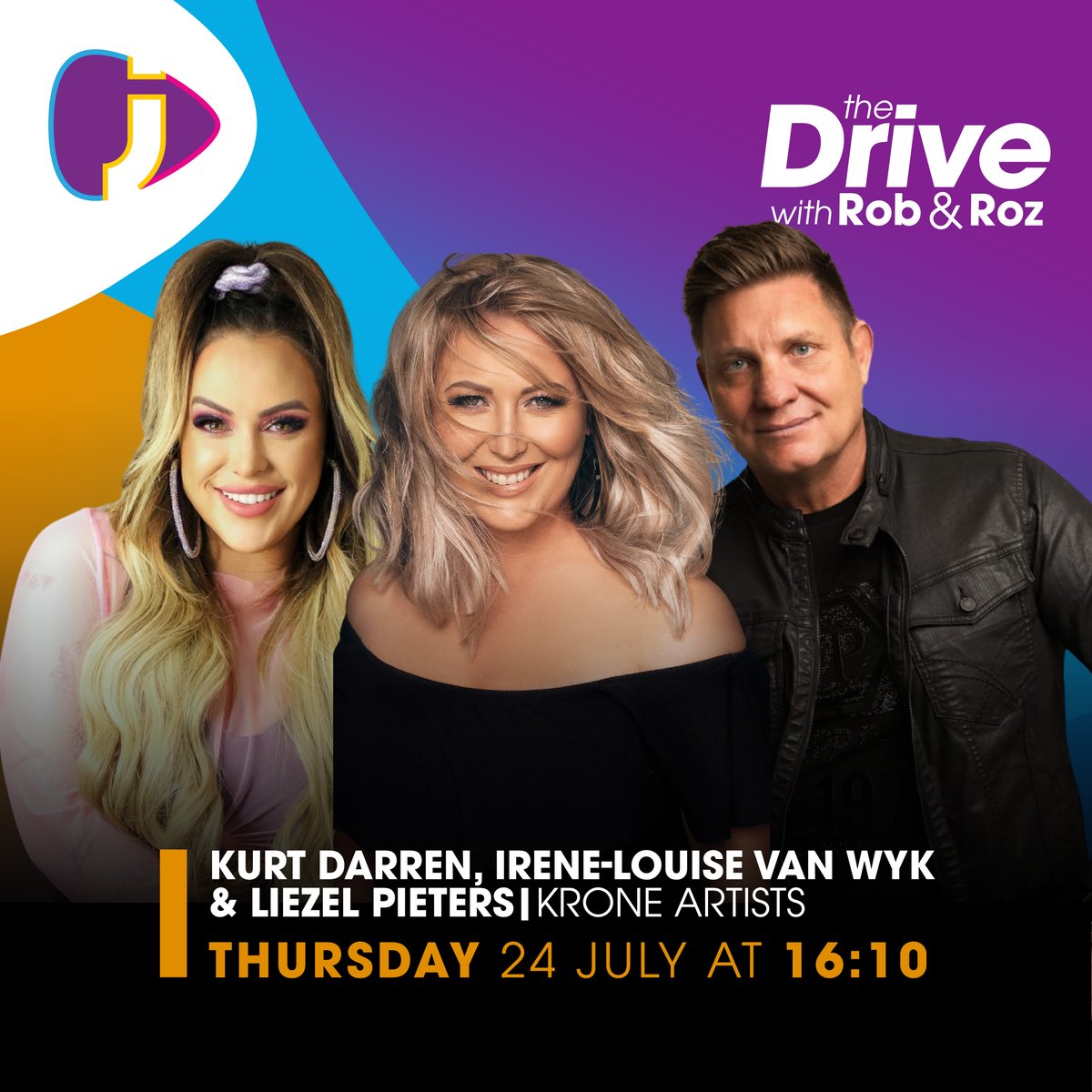 Kurt Darren, Irene-Louise van Wyk, en Liezel Pieters kom loer vandag in by The Drive with Rob &amp; Roz  👀

Skakel in:

📻: 94.2
📱: Jacaranda FM App
💻: jacarandafm.com
📺: DStv 858/ OpenView 602

#TheDriveWithRobAndRoz